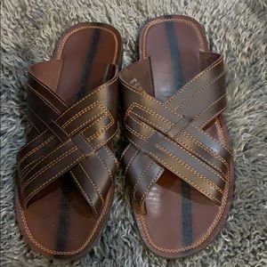 Cubavera Brown Leather Sandals size 12
